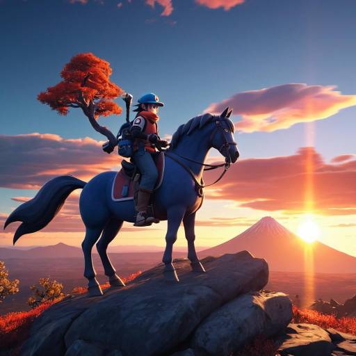 Majestic Mountain Landscape with Pokémon