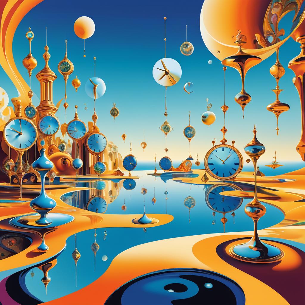 Surreal Melting Clocks Inspired by Dali