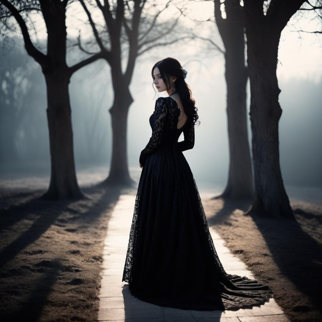 Gothic Elegance in Dark Shadows