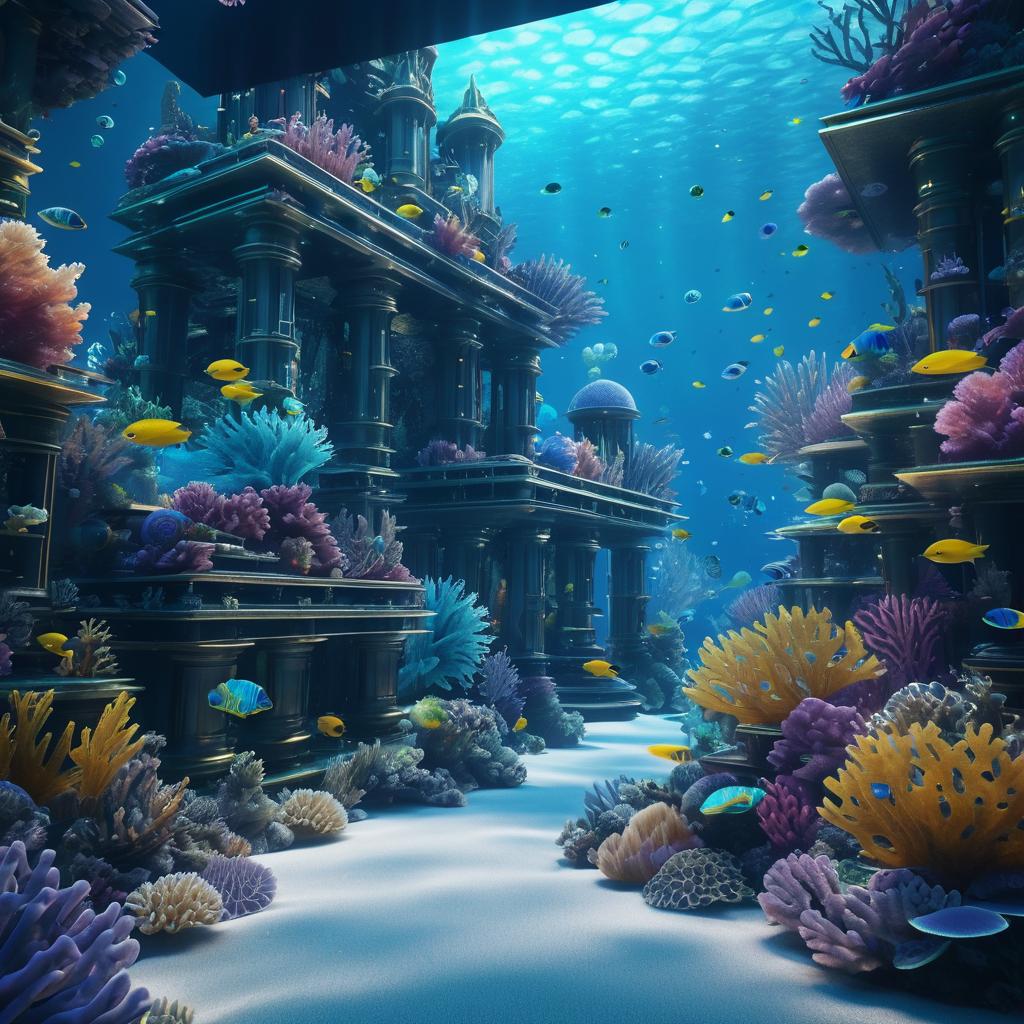 Intricate Underwater Dystopia Scene in 4K