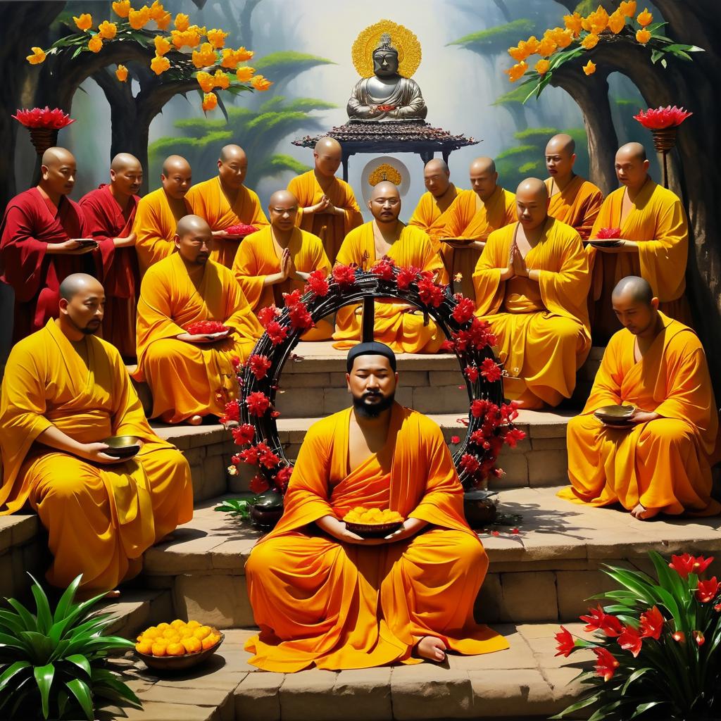 Buddha's Serenity Amidst Suffering