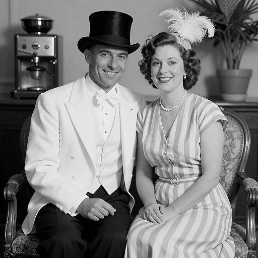 1920s Black-and-White Couple Portrait
