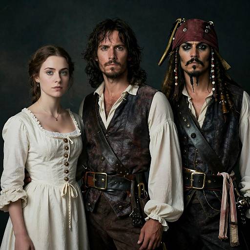 18th Century Themed Portrait with Pirate