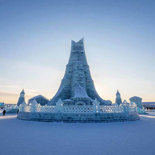 Majestic Frozen Tower at Twilight
