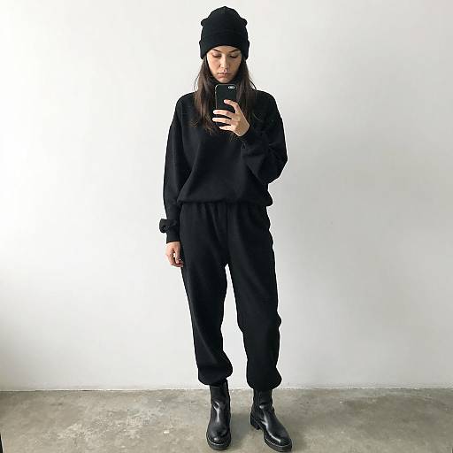 Casual Mirror Selfie with Minimalist Vibe