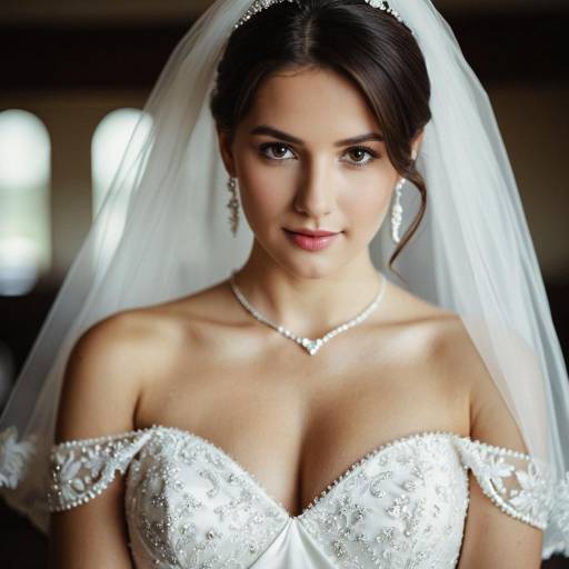 Elegant Solo Bride in Wedding Attire
