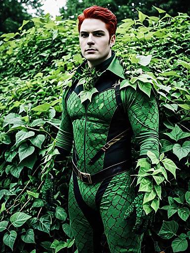 Man in Poison Ivy Cosplay Costume