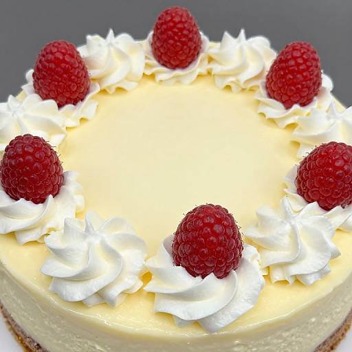 White Chocolate Cheesecake with Raspberries