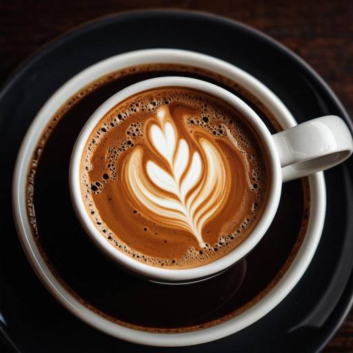 Latte Art Coffee Close-Up