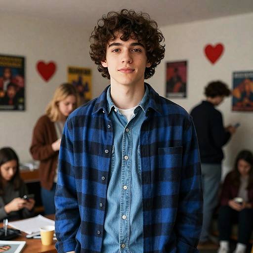 Casual Gathering in a Cluttered Room