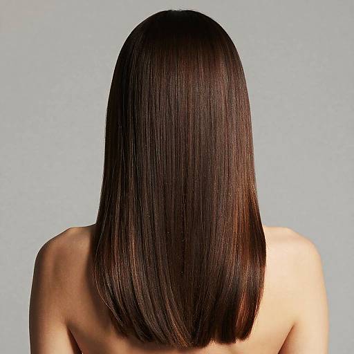 Sleek Langhaarschnitt with Highlights