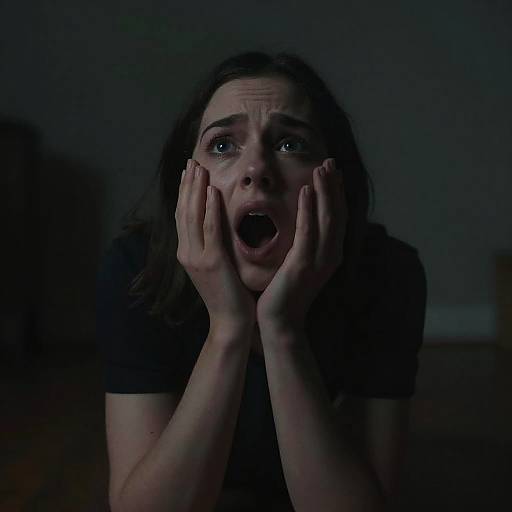 Dramatic Low-Angle Portrait of Awe