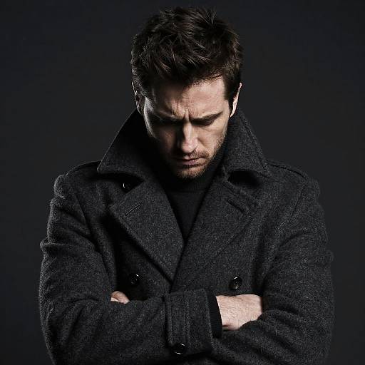 Brooding Man in Dramatic Chiaroscuro