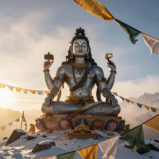Shiva Meditating on Mount Kailash