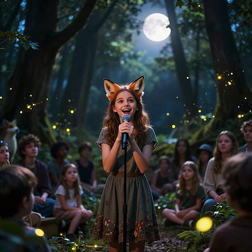Enchanting Forest Concert with Fox Girl