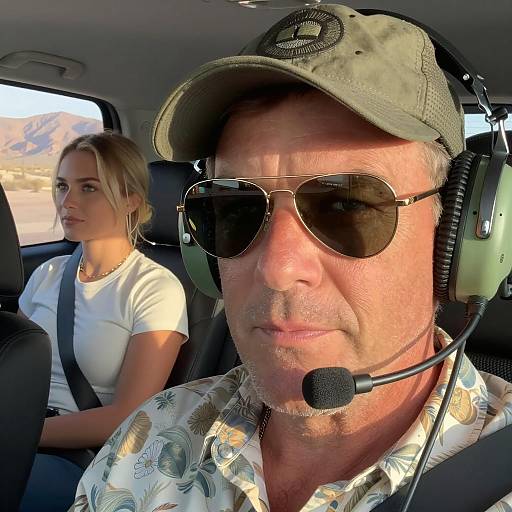 Stylish Man in Desert Landscape