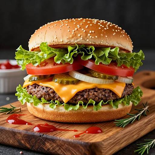 Epic Whopper Burger Food Shot