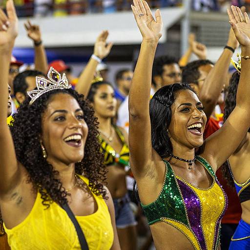 Lively Festival Crowd Celebration