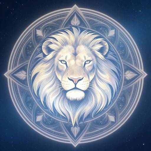 Lion Mandala of Strength and Serenity