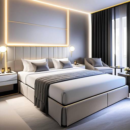 Modern luxury hotel bedroom
