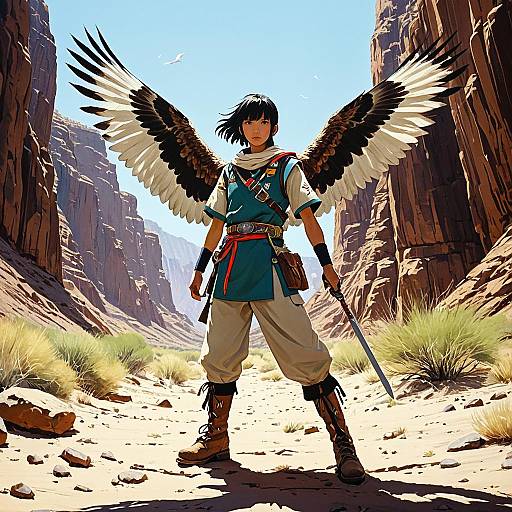Agile Scout with Hawk Wings in Desert Canyon
