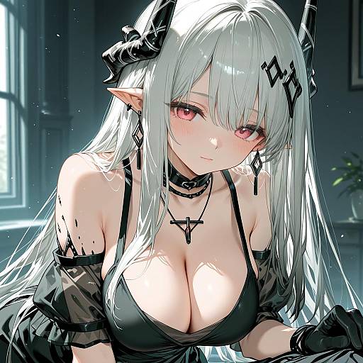 Illustration of Mudrock (obsidian) (arknights), arknights in the style of Itohana