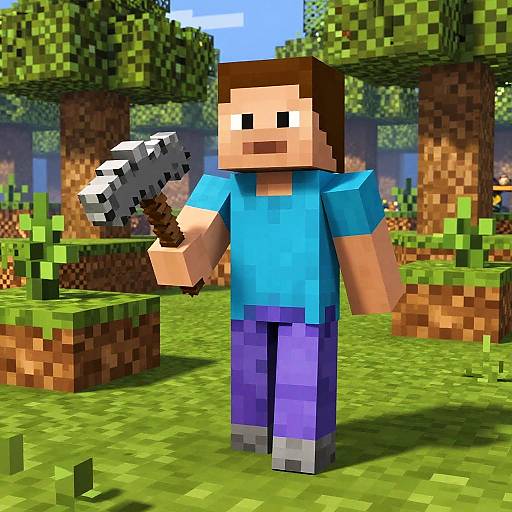 Photorealistic Steve from Minecraft
