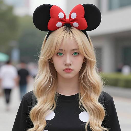 Photorealistic Minnie Mouse Costume Portrait