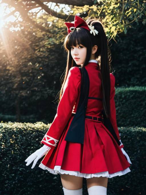 Realistic Woman Cosplaying as Rin Tohsaka