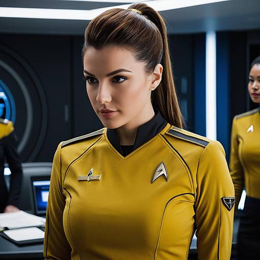 Woman in Star Trek Discovery Uniform