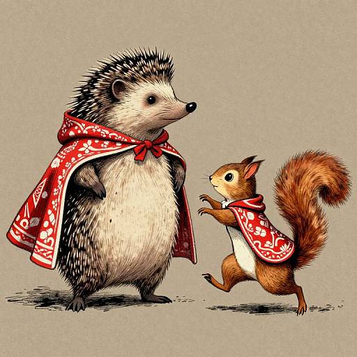Whimsical Hedgehog and Squirrel Dance