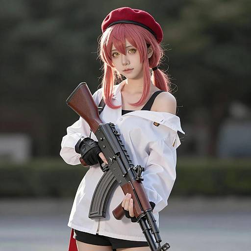 Lifestyle costume photo of Mp7 (girls' frontline). Cosplay clothes