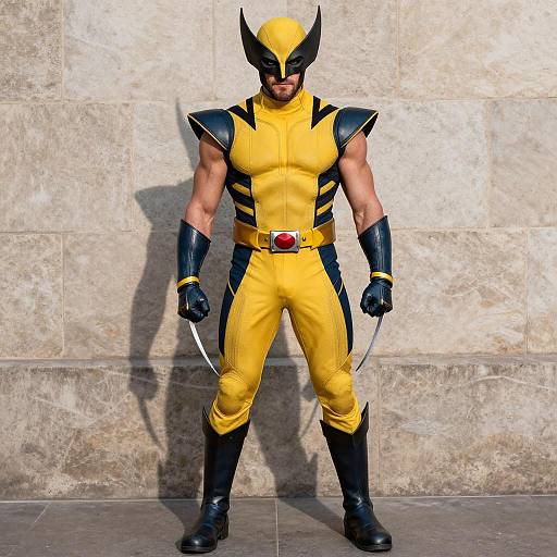 Male Superhero in Wolverine Logan Costume