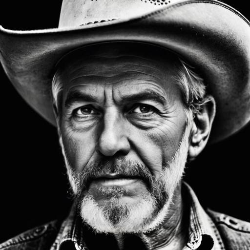 Portrait of Senior Cowboy in Hat