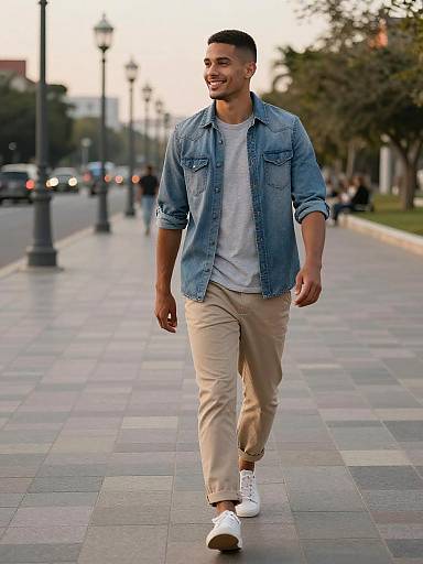 Golden Hour Urban Denim Street Style