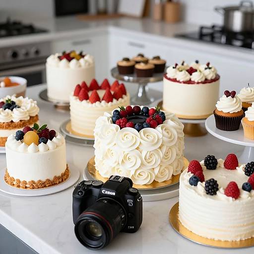 Elegant Rosette Cake with Fresh Berries