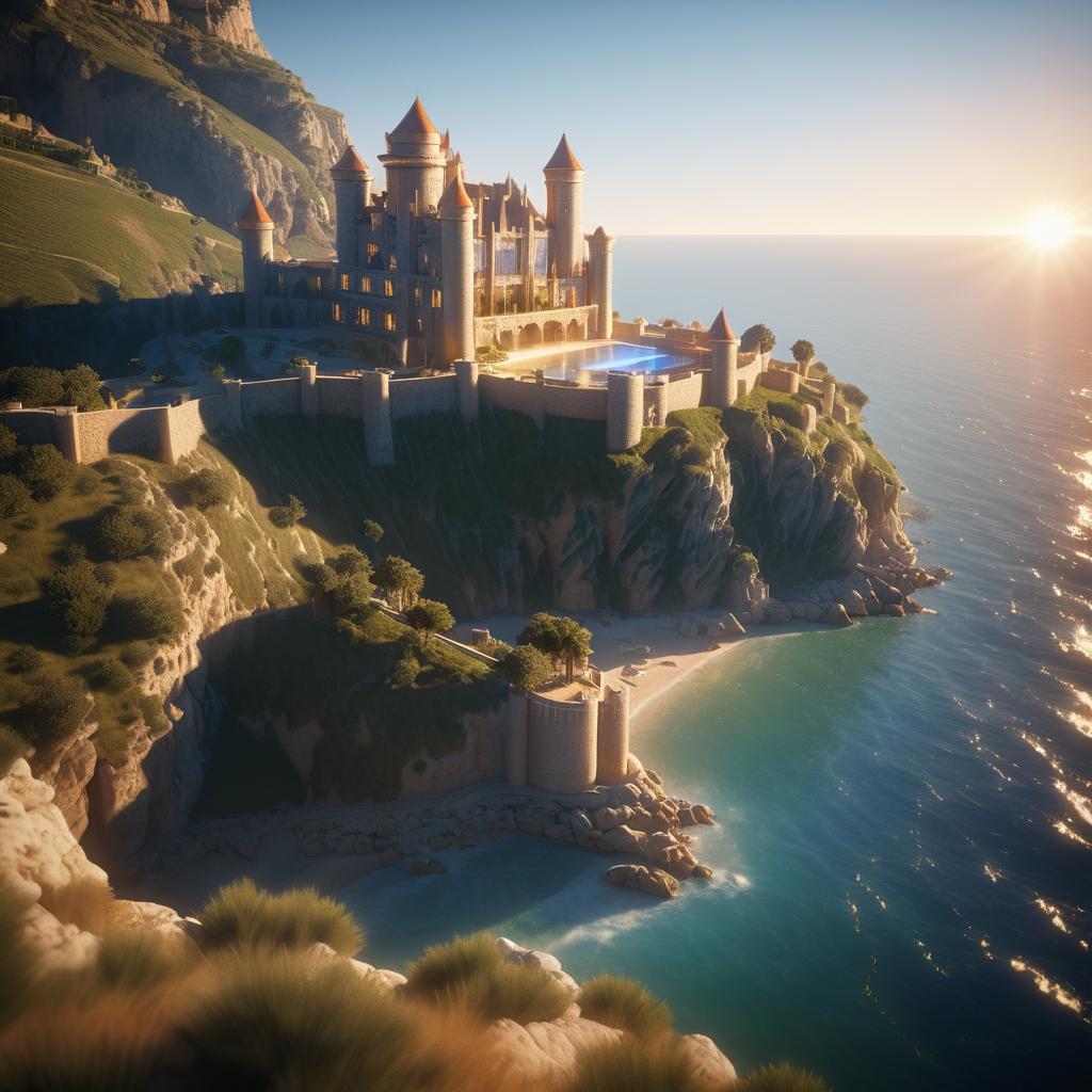 Epic Ancient Castle on a Cliff