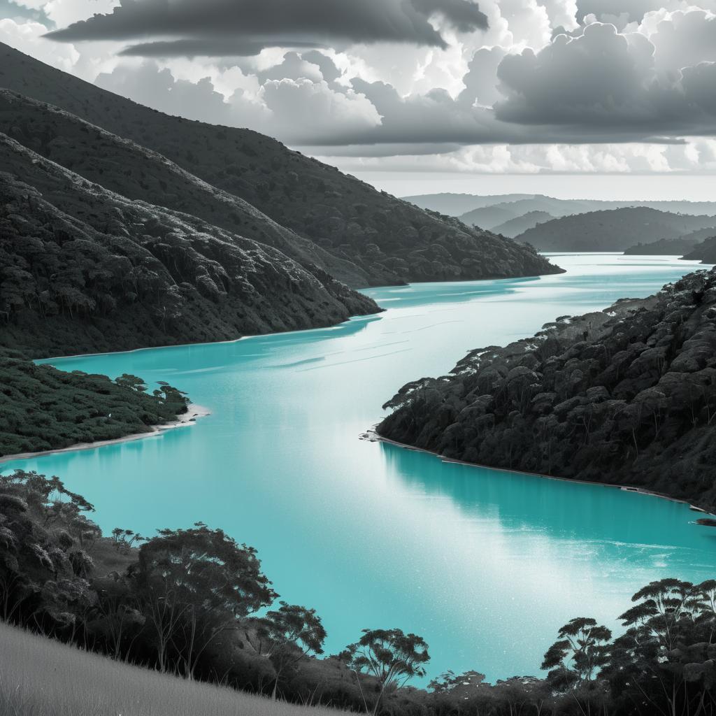 Monochrome Serenity in a Crystal Lagoon