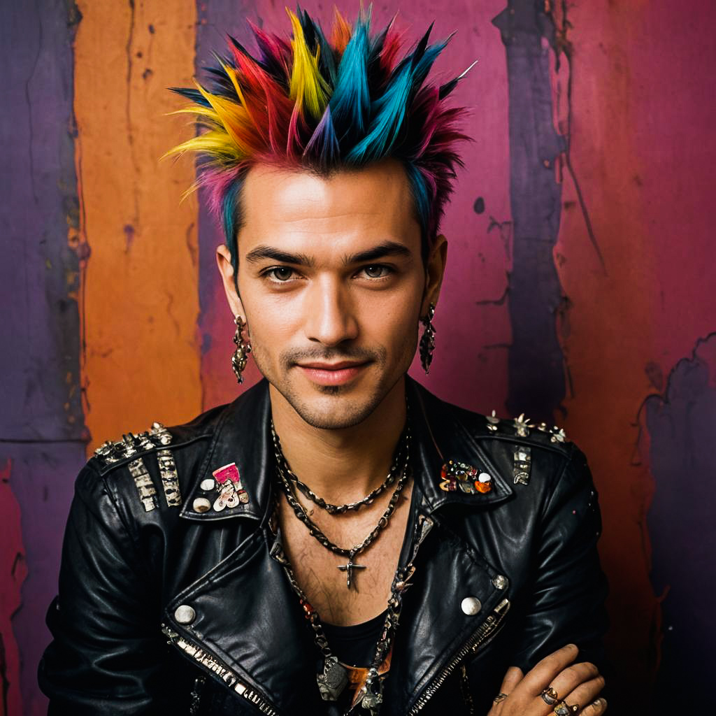 Vibrant Punk Rocker Portrait Session