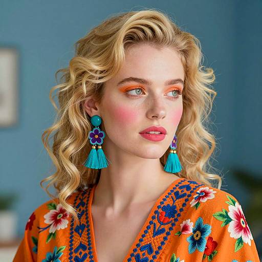 Vibrant Portrait of a Stylish Woman