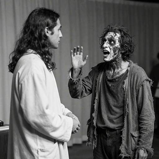 Contrasting Visages in Black and White