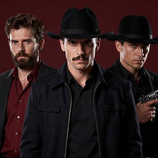 Three Vigilantes in Western Attire