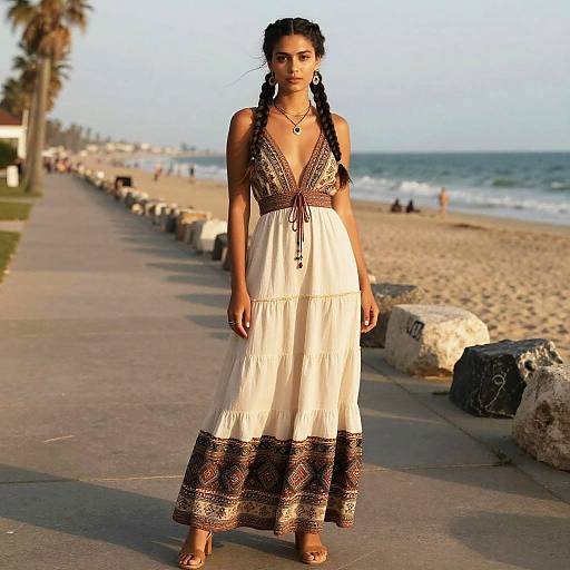 Boho Feed-In Braids at Golden Hour