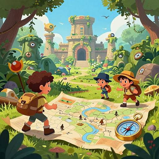 Vibrant Cartoon Jungle Adventure