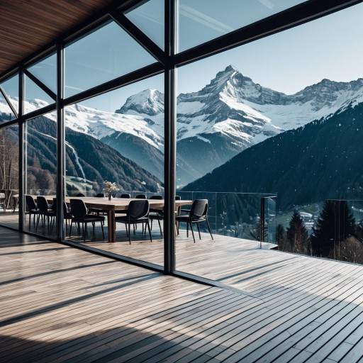 Modern Glass House in Swiss Alps