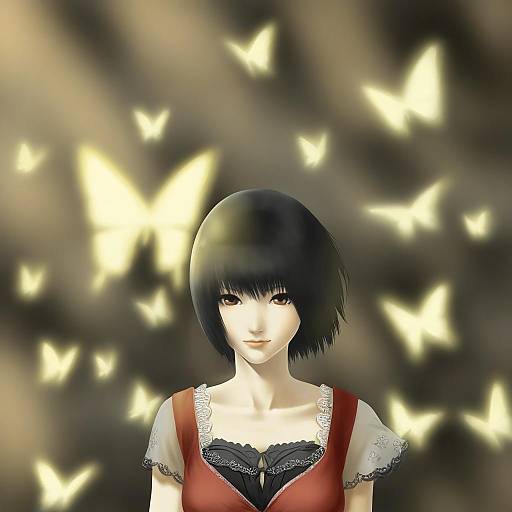 Illustration of Amakura mio, fatal frame in the style of Mitsugu