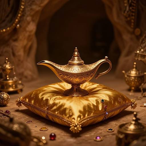 Aladdin's Enchanted Lamp in Cave