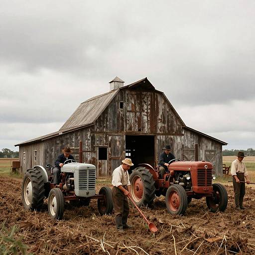 1929 Great Depression Rural Farm Scene