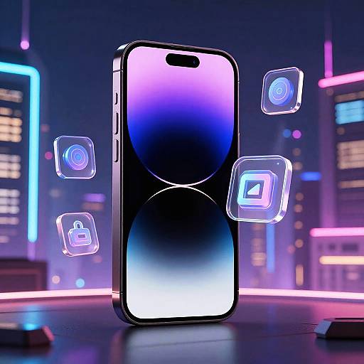 Futuristic iPhone24 with Holographic Display
