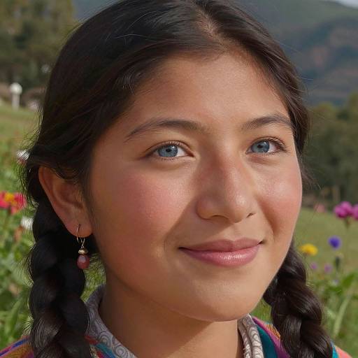 Hyperrealistic Andean Woman Portrait